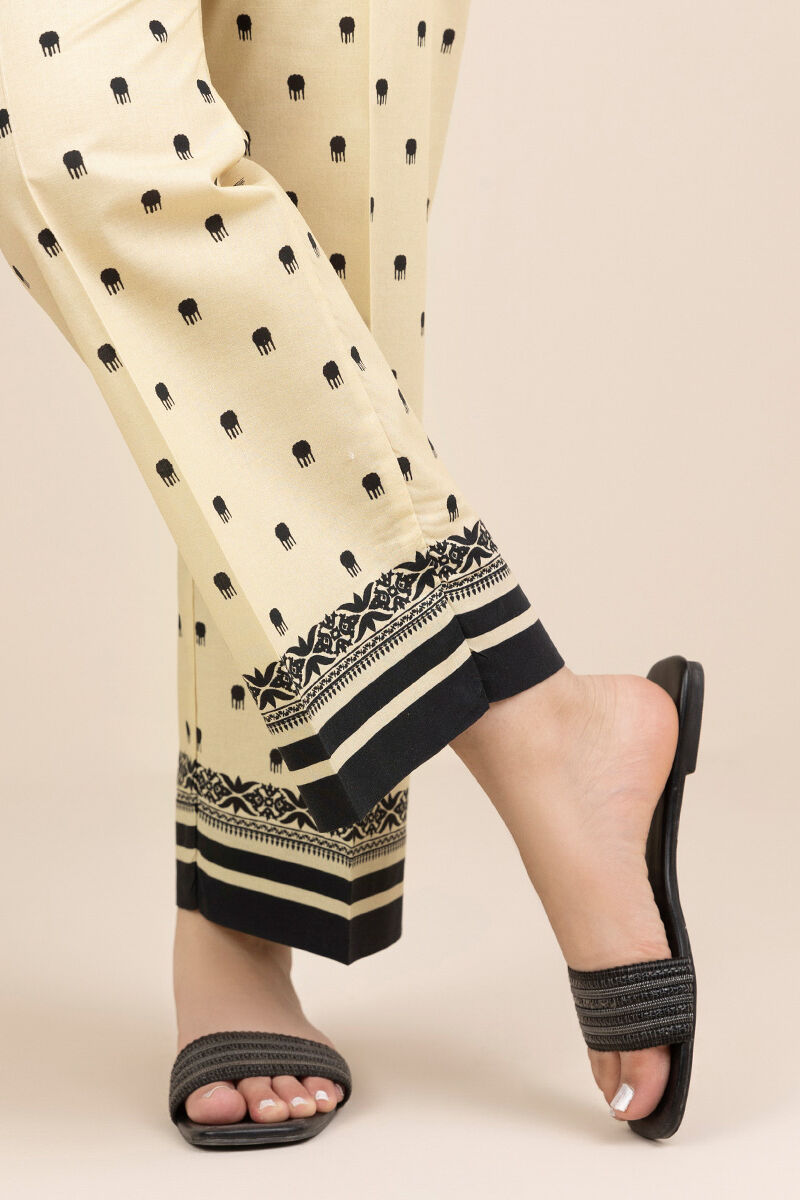 Printed Cambric Straight Pants