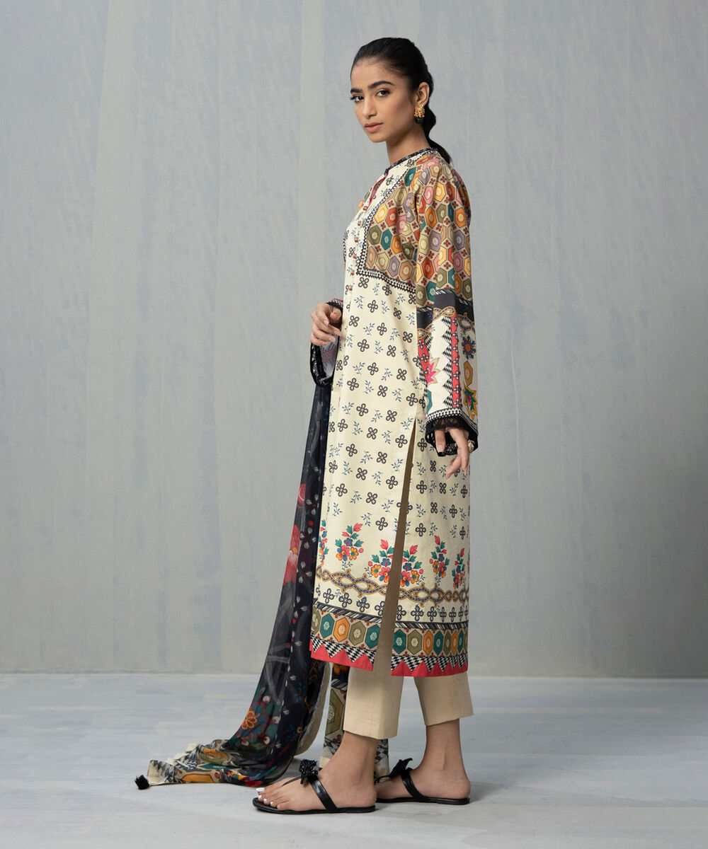 Womens Unstitched Volume 5 Multi Color & Multi 3 Piece