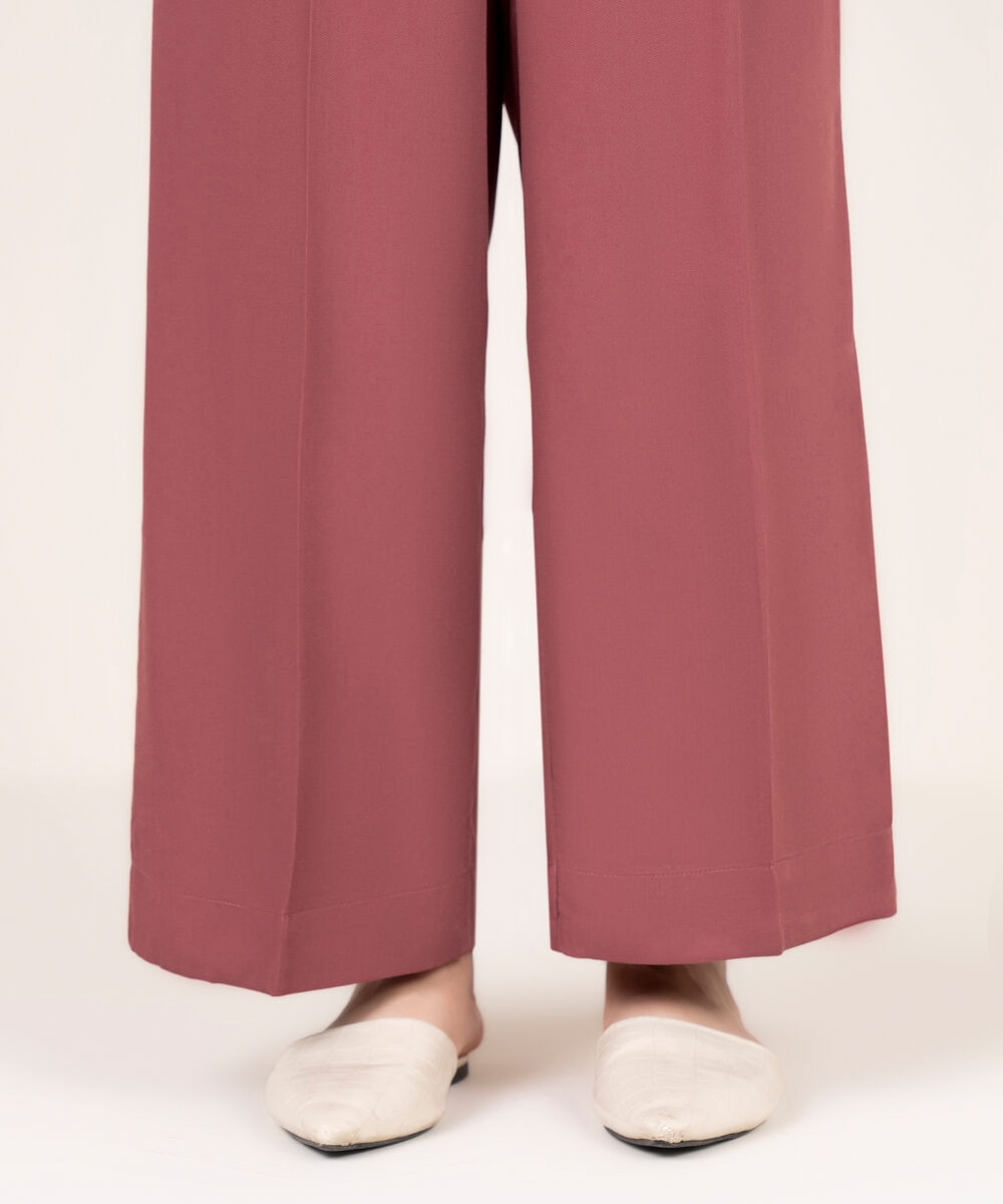Women's RTW Bedford Solid Mauve Culottes