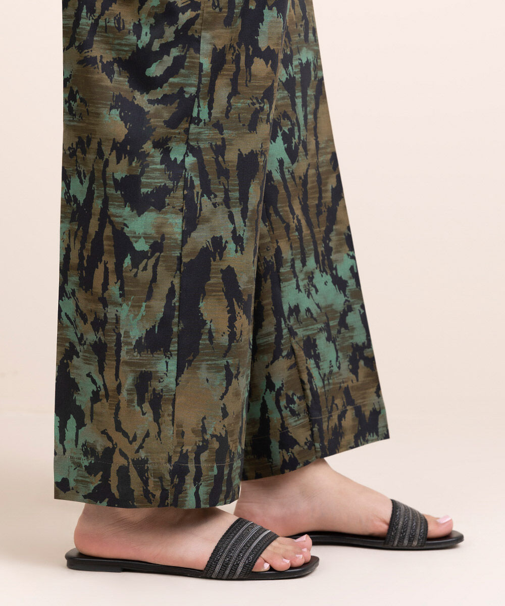 Woman - Multi Printed Cambric Straight Pants