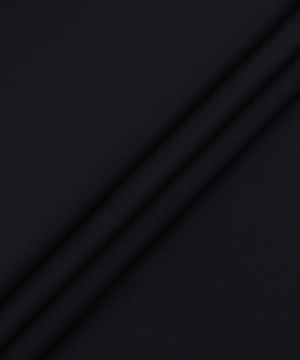 Men Unstitched Cotton Black Full Suit Fabric