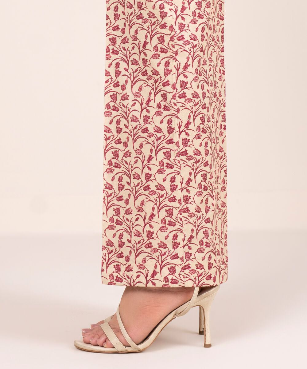 Women's RTW Cambric Printed Red Culottes