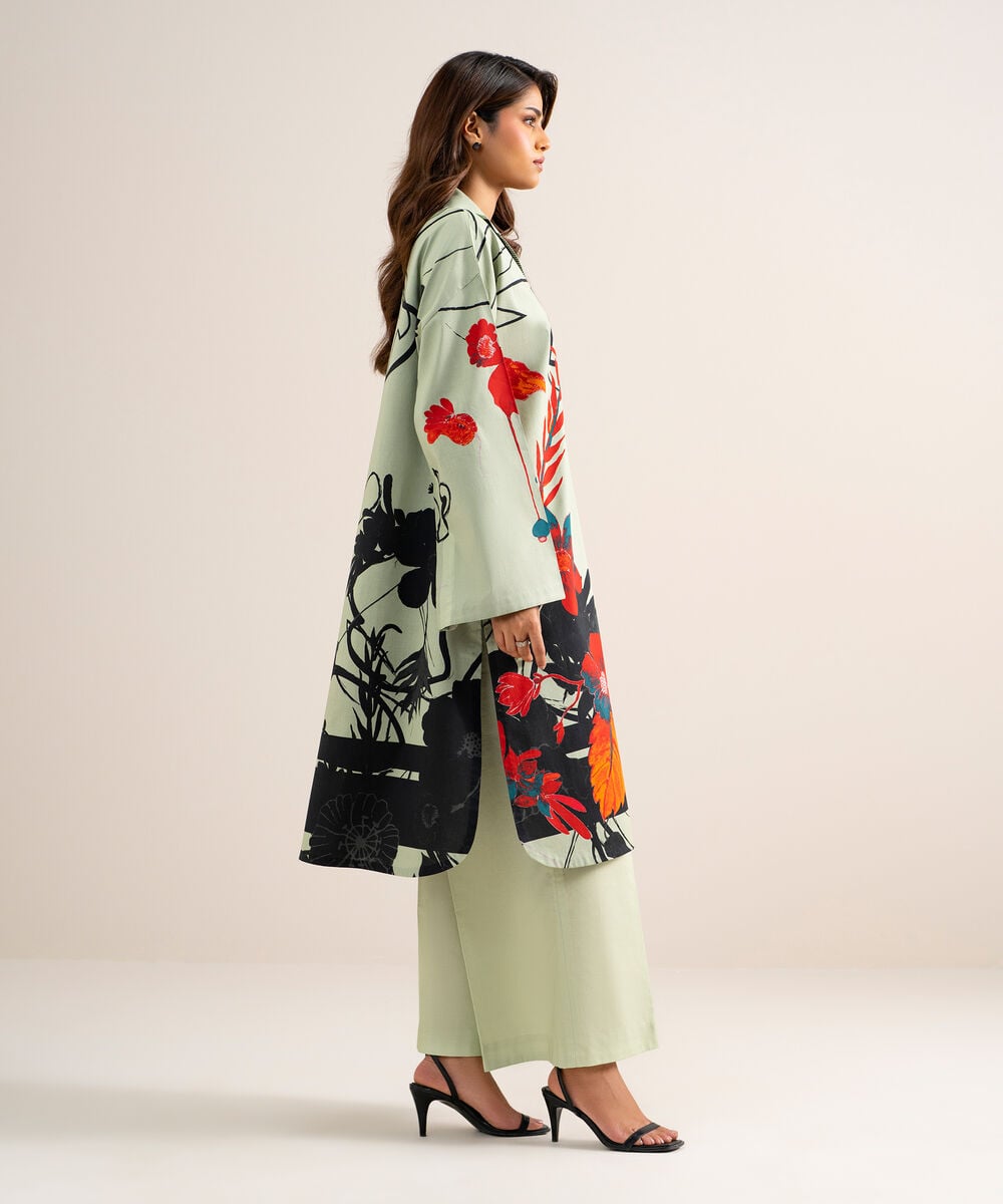 Women's Unstitched Lawn Printed Multi  2 Piece Suit