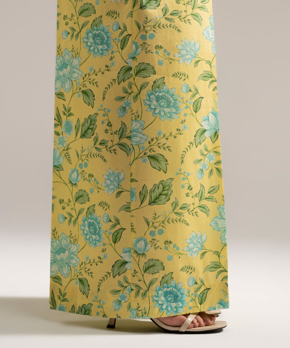 Women's RTW Cambric Printed Yellow Culottes