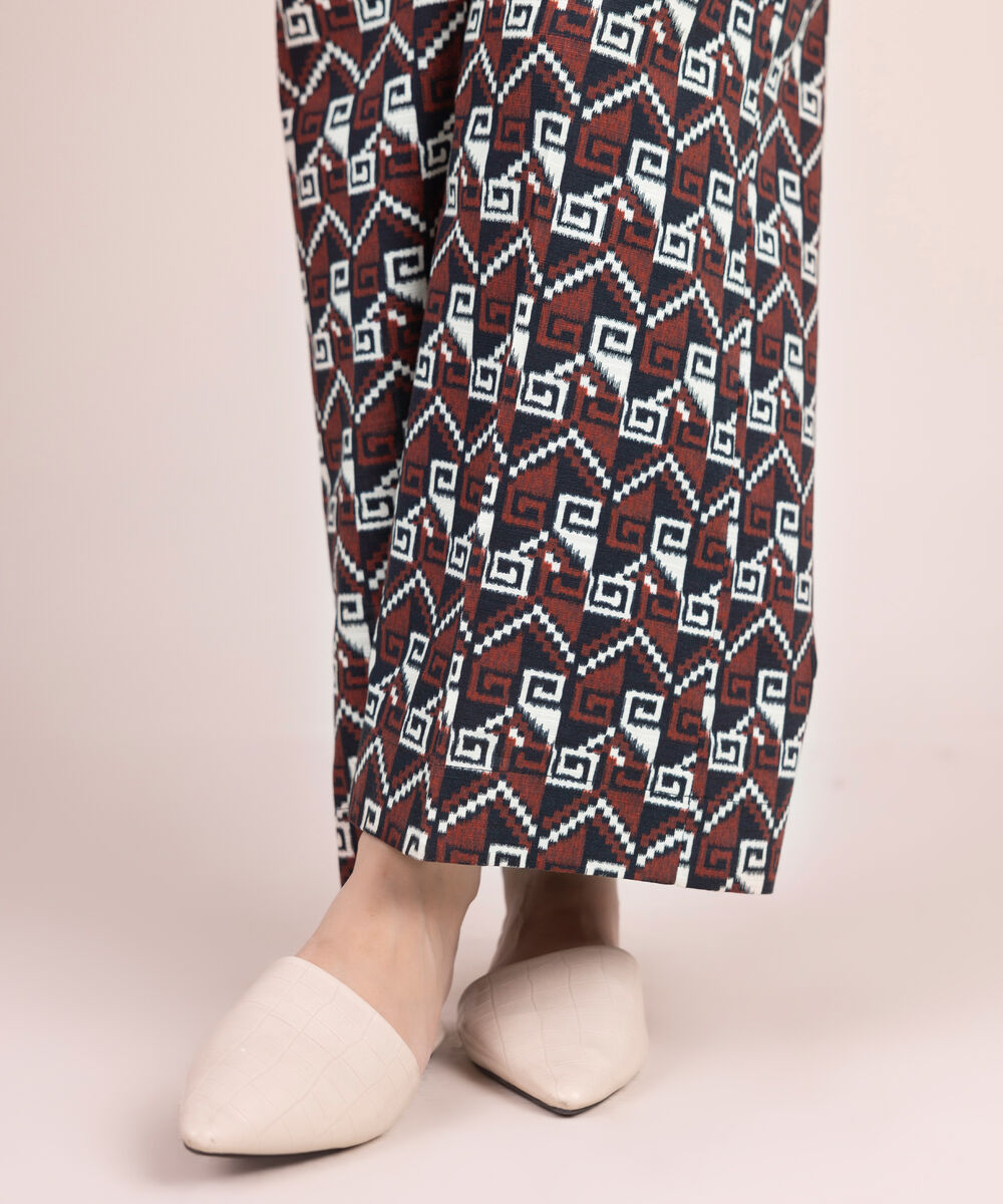 Women's RTW Cotton Printed Black Culottes