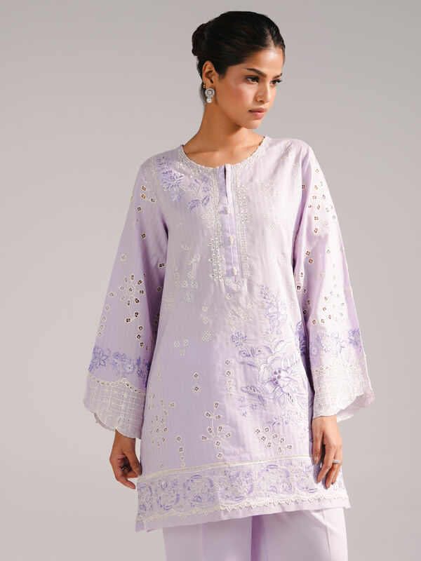 2 Piece - Embroidered Dobby Suit