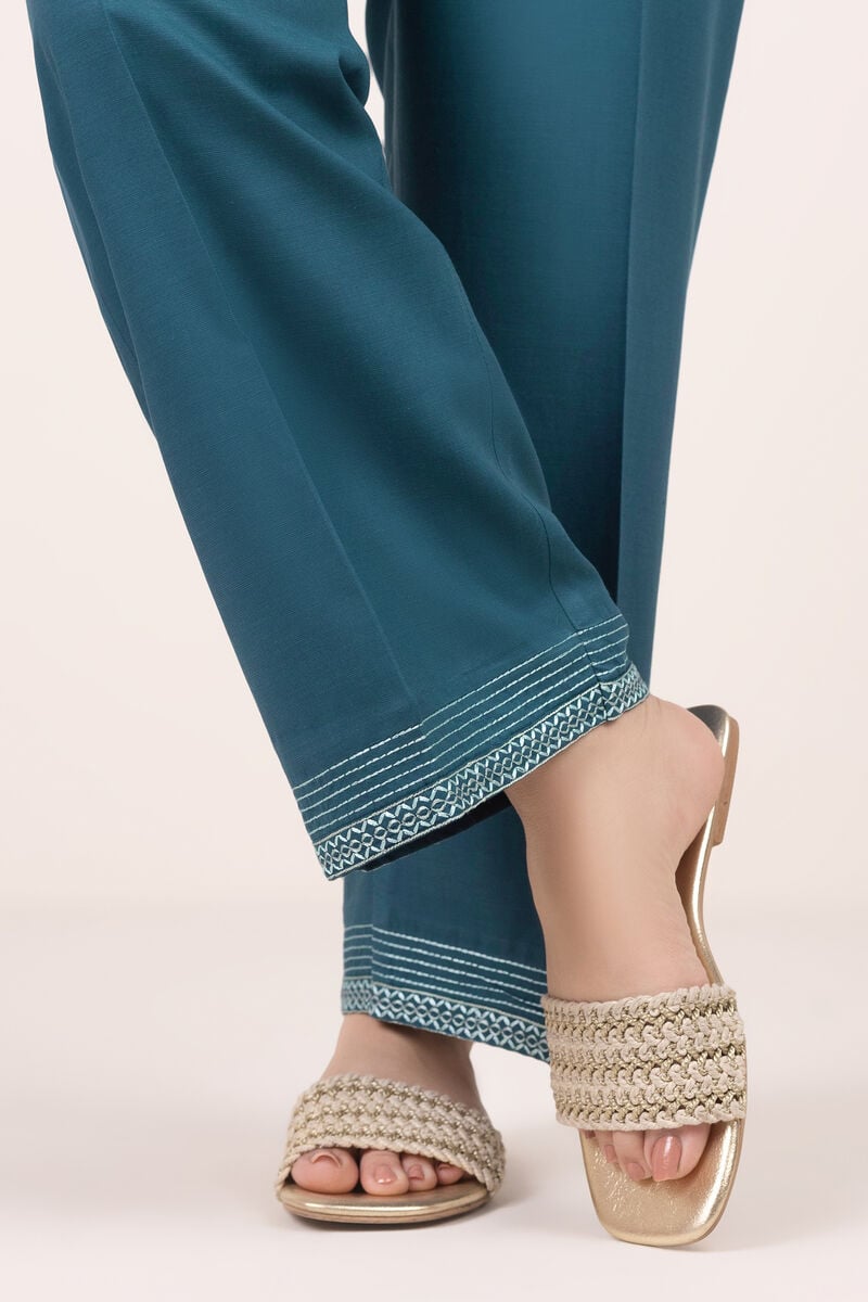 Cotton Viscose Straight Pants