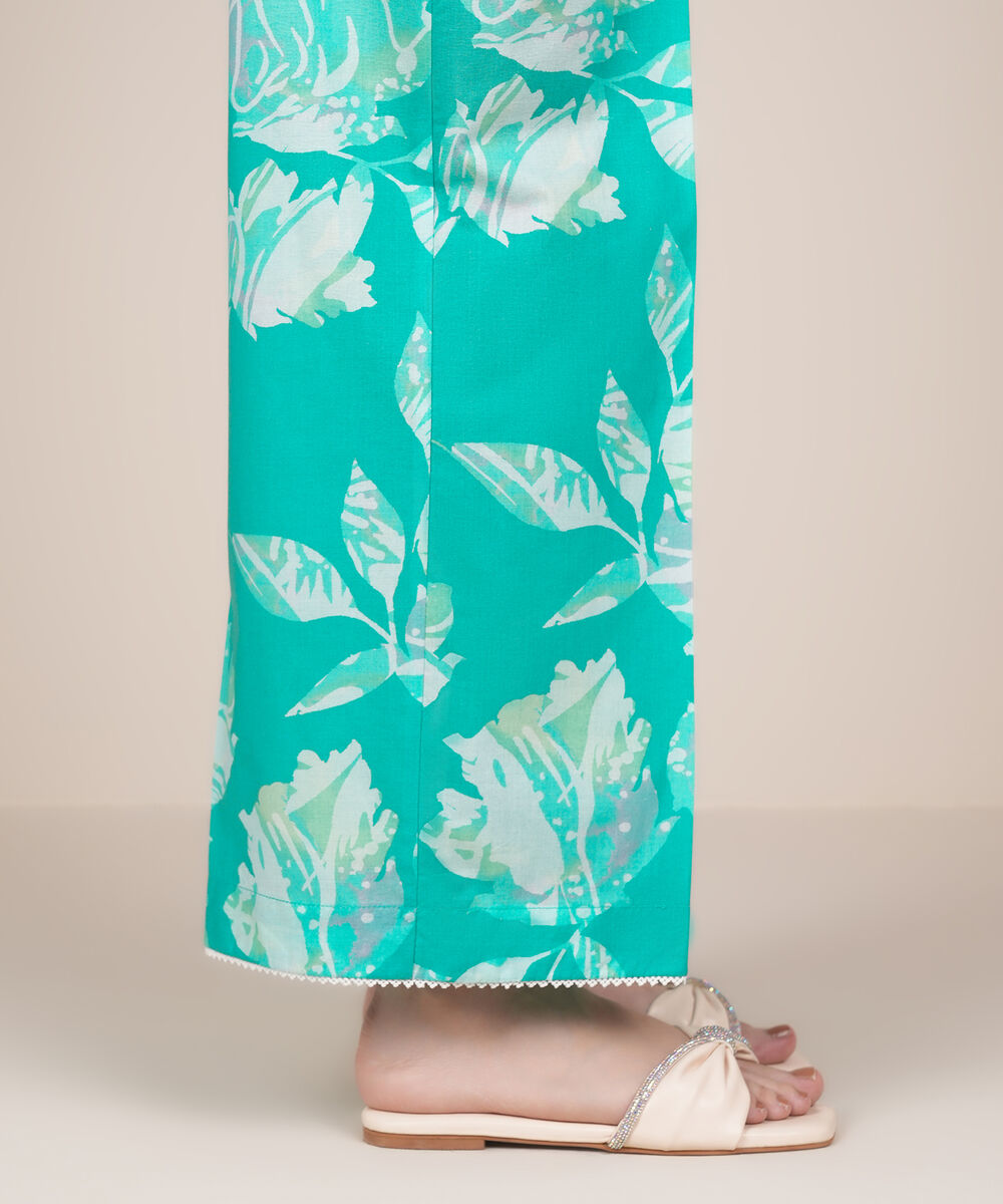 Women's RTW Cambric Blue Printed Culottes