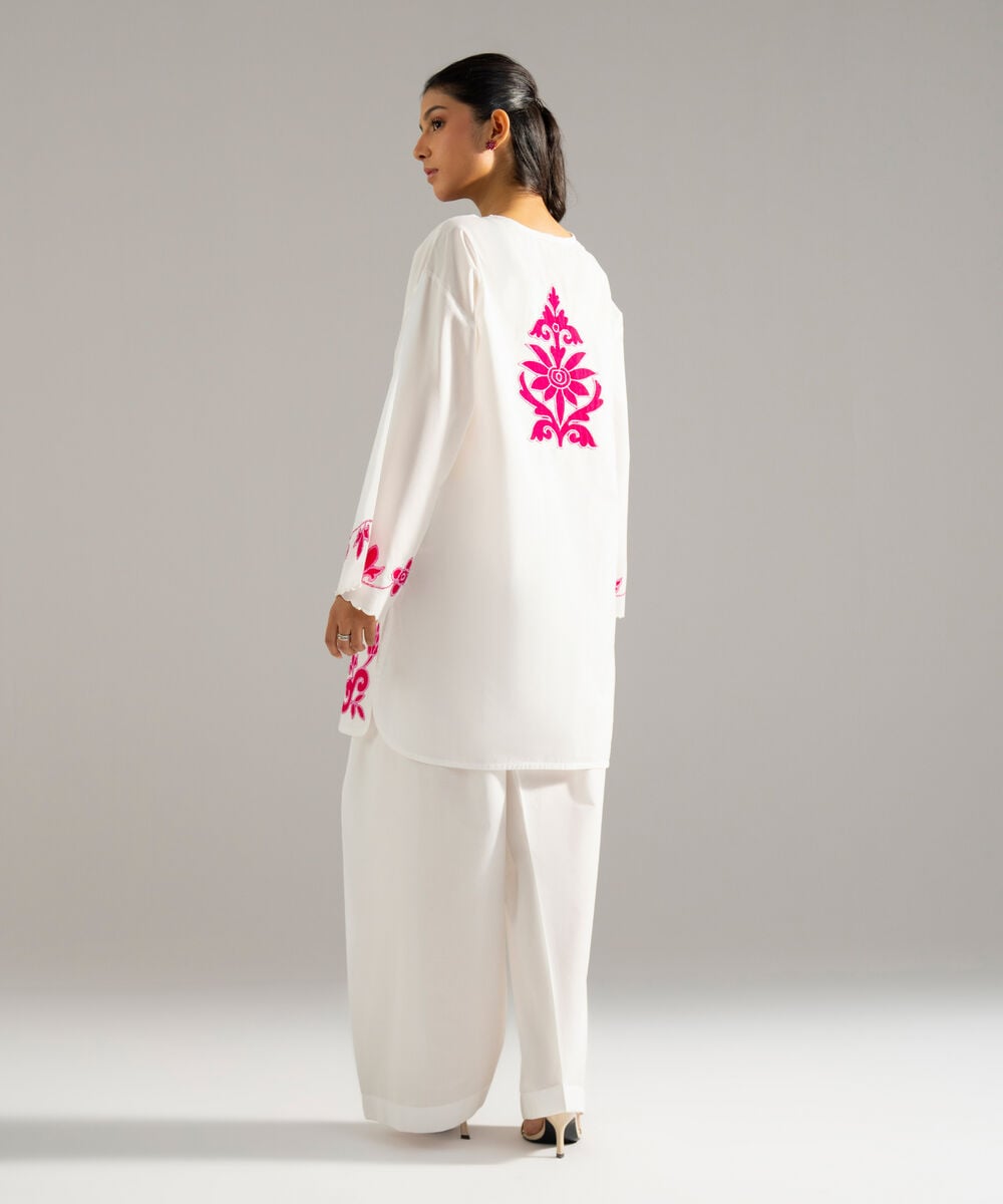 2 Piece - Embroidered Lawn Suit — Sapphire view 3