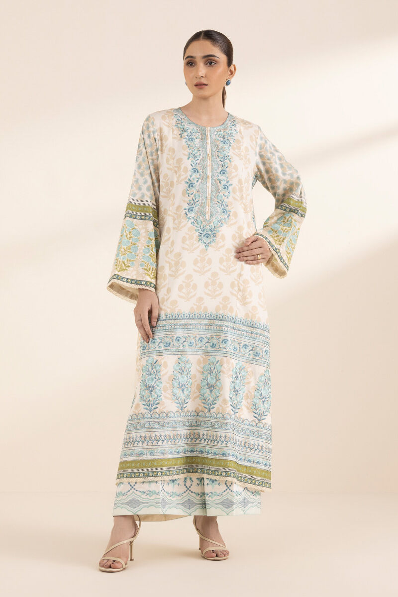 Embroidered Cotton Satin Shirt