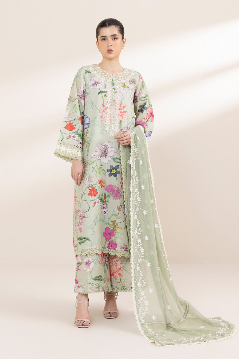Embroidered Chiffon Dupatta