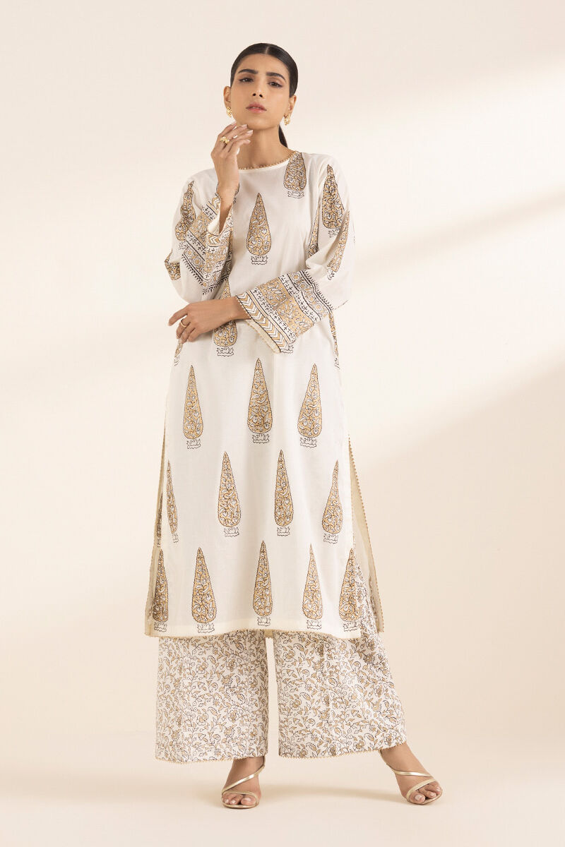 Block Printed Lawn Shirt