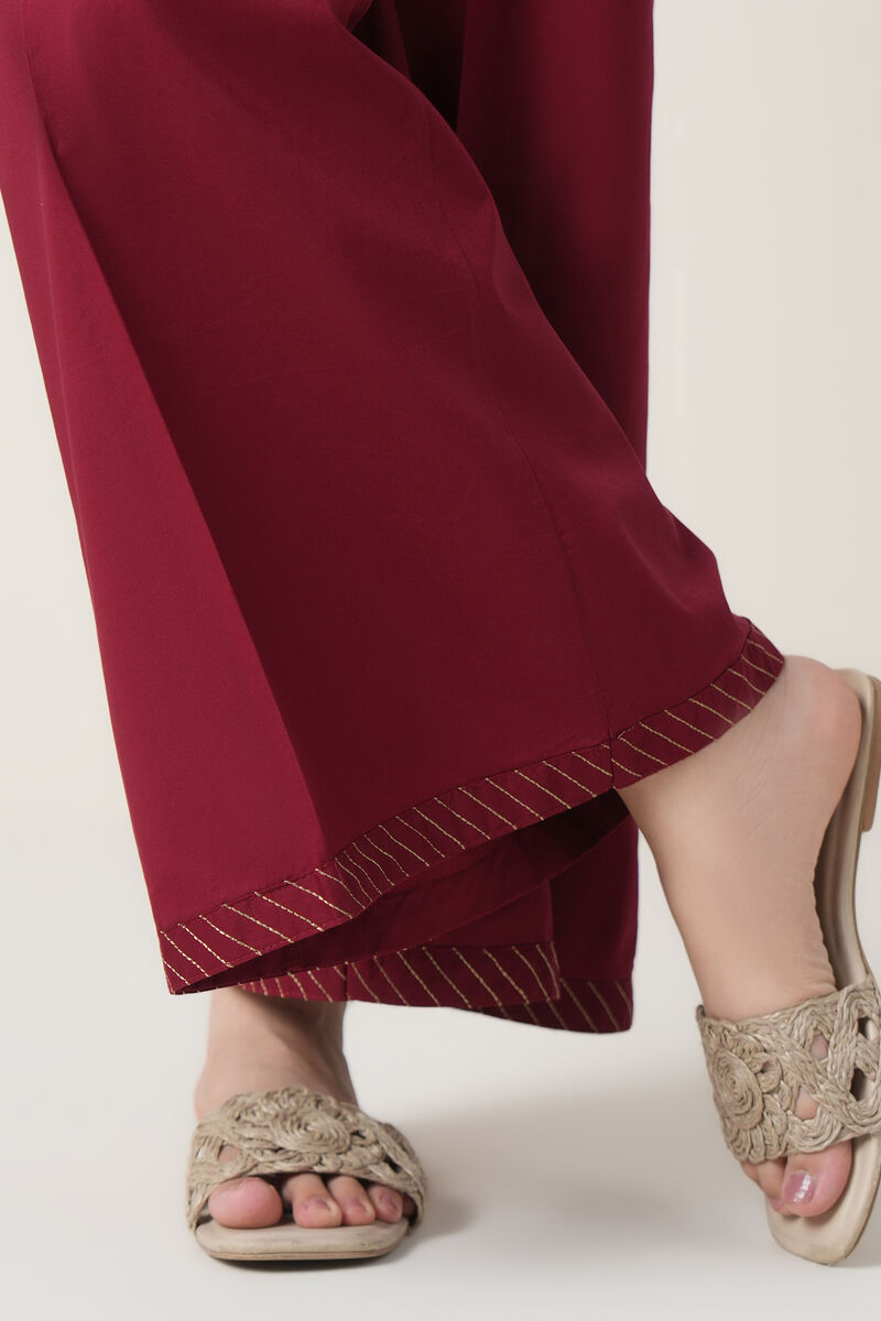 Solid Cambric Flared Pants