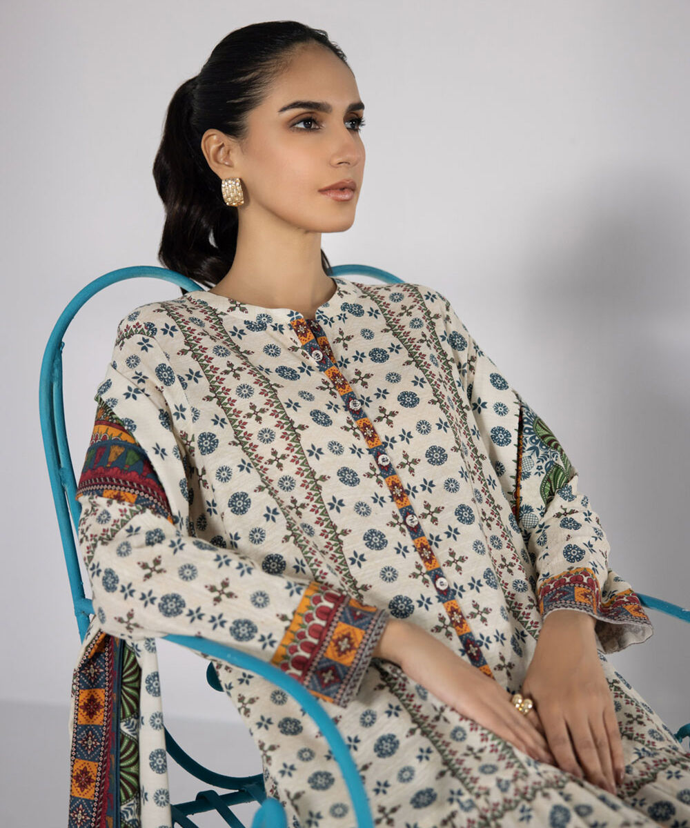 Ladies Khaddar Unstitched Shirt Dupatta