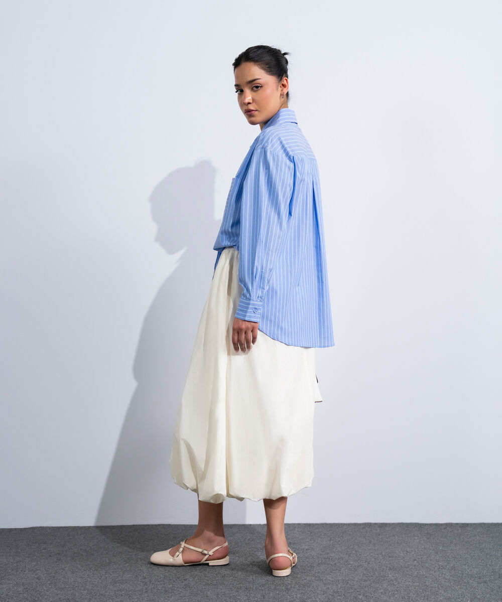 Women's Western White Balloon Skirt