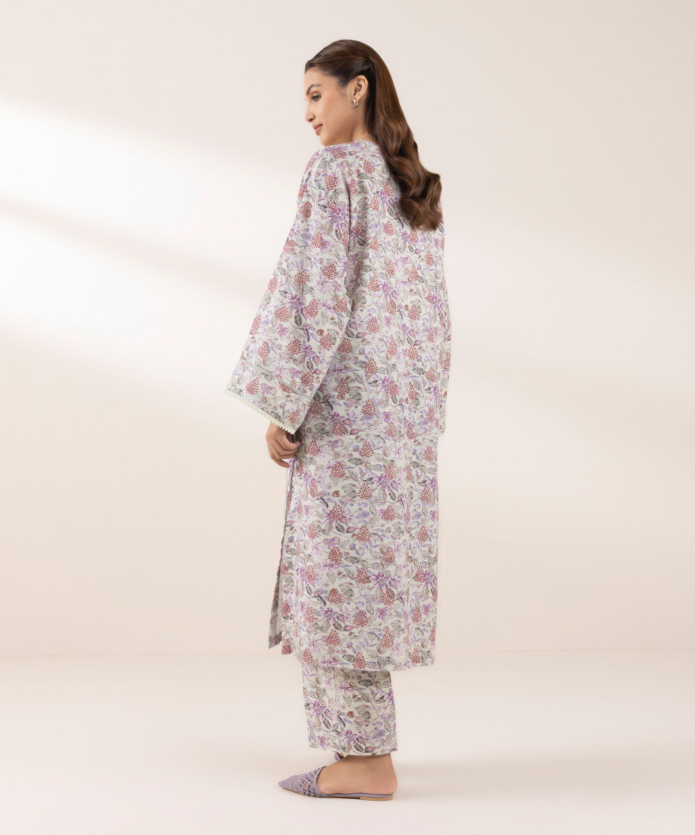 Woman - Multi Printed Khaddar Shirt