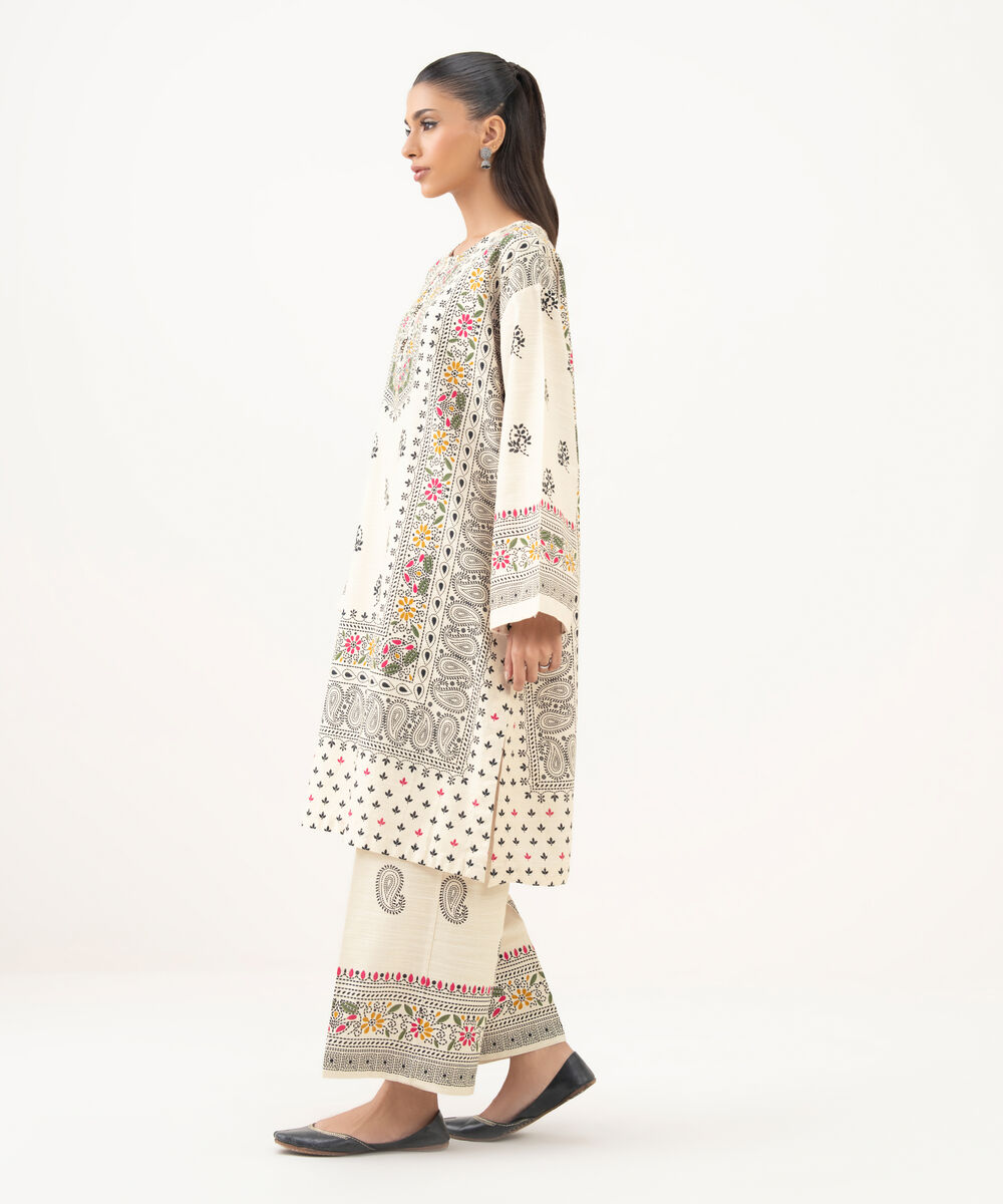 Women's RTW Cotton Printed Drop Shoulder Multi Shirt
