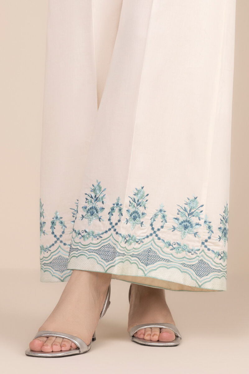 Cotton Satin Flared Pants