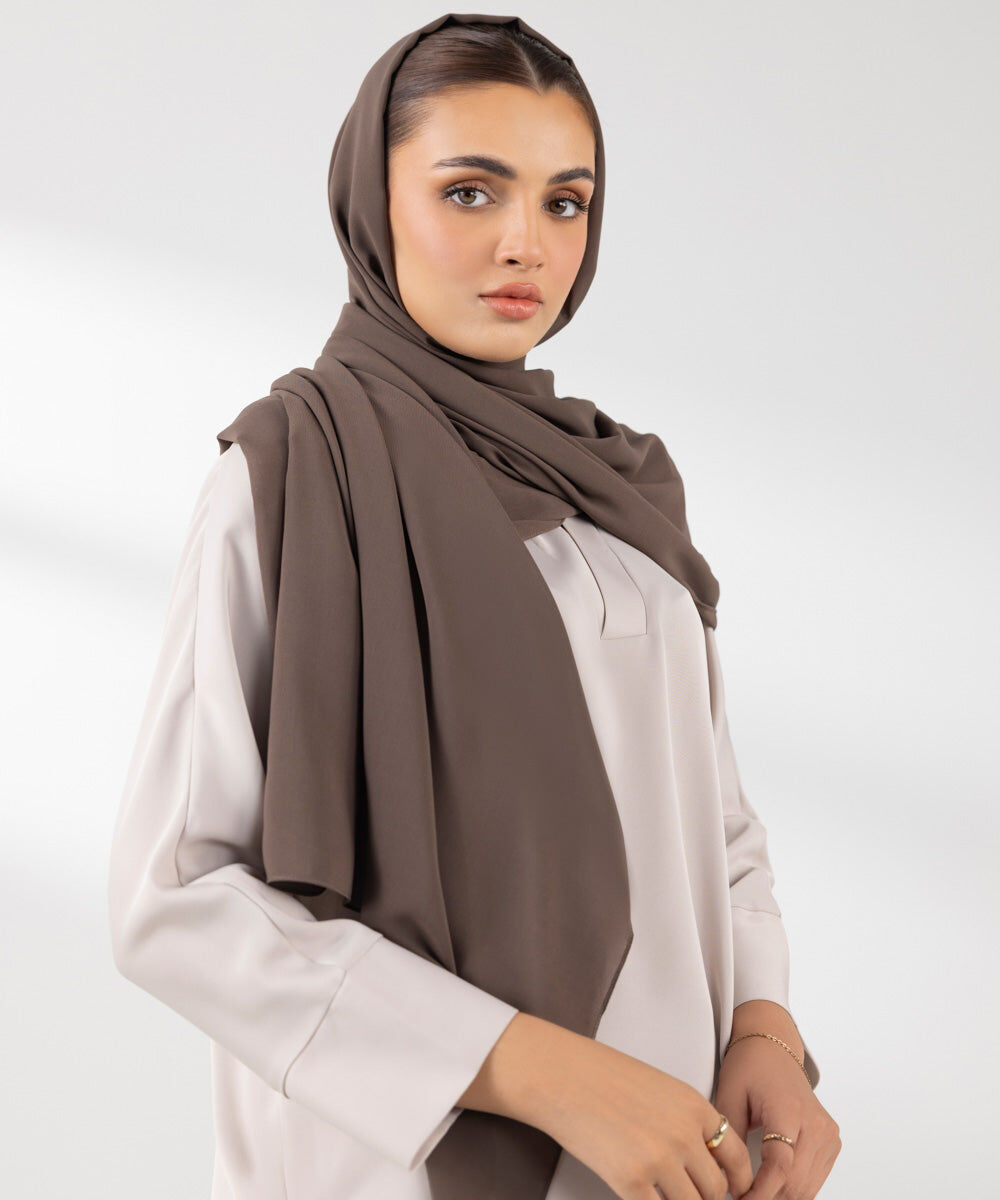 Woman - Brown Basic Hijab