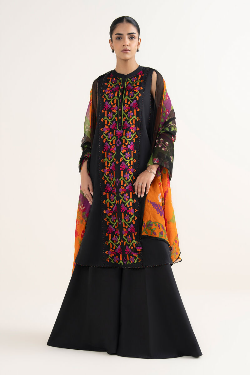 3 Piece - Embroidered Cotton Viscose Suit
