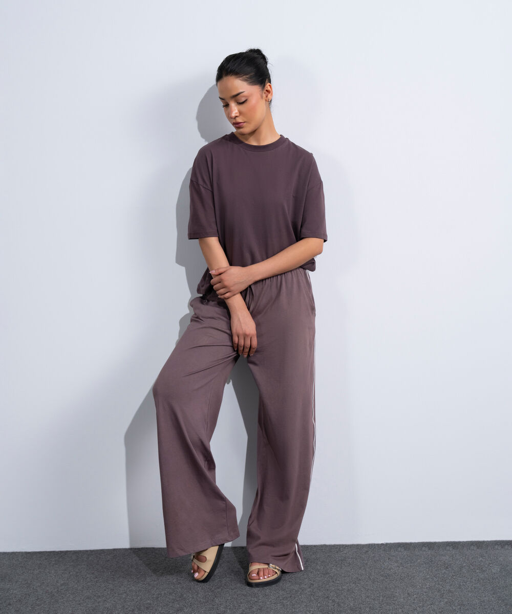 Women's Western Brown Pull-On Supima Trousers