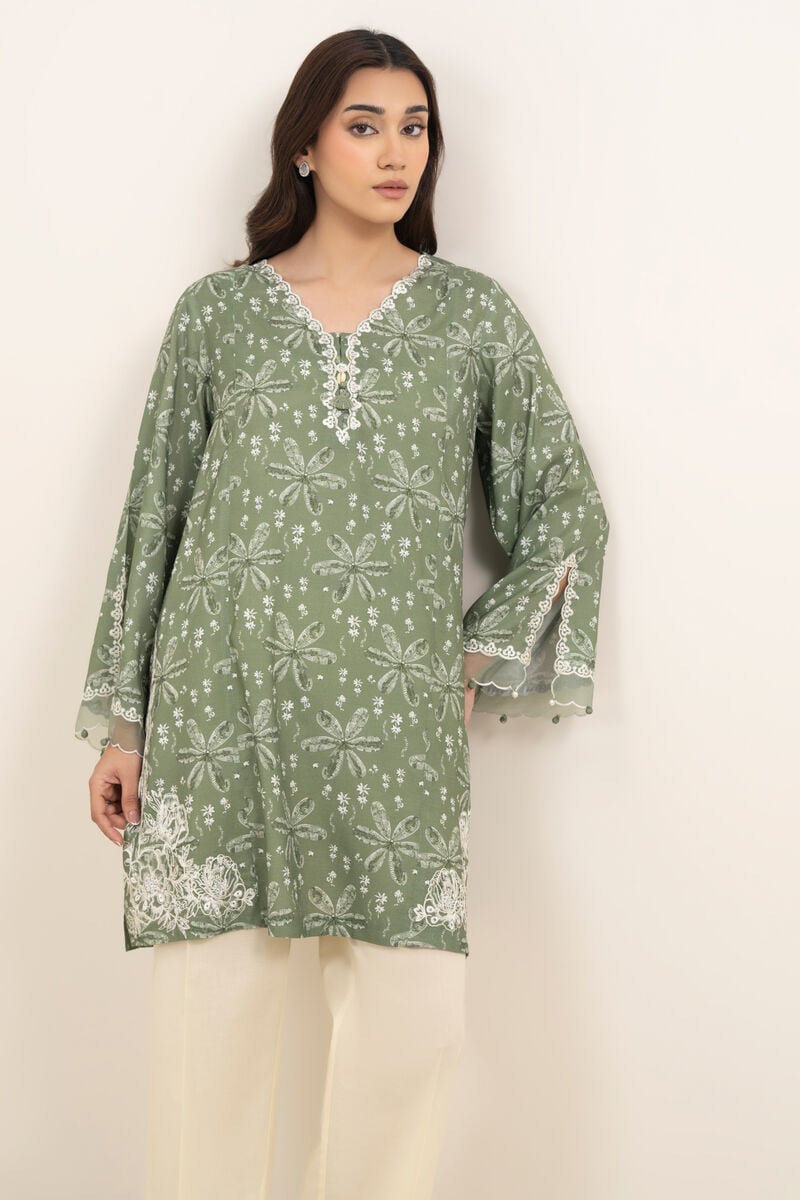 Embroidered Raw Silk Shirt