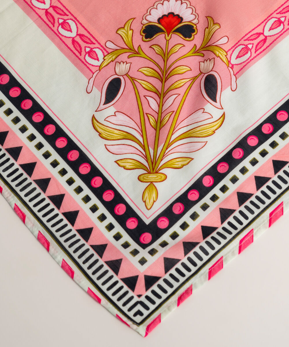 Women's RTW Printed Off White Khaddar Dupatta