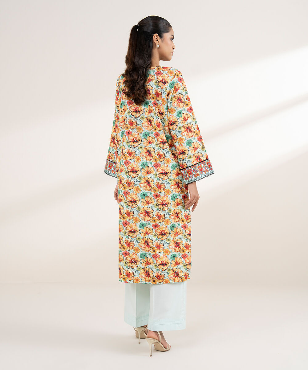 Women's RTW Cambric Multi Printed A-Line Shirt