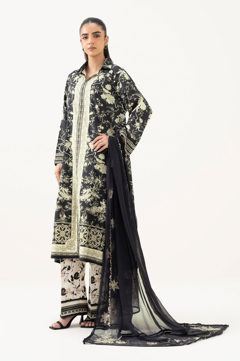 Embroidered Chiffon Dupatta