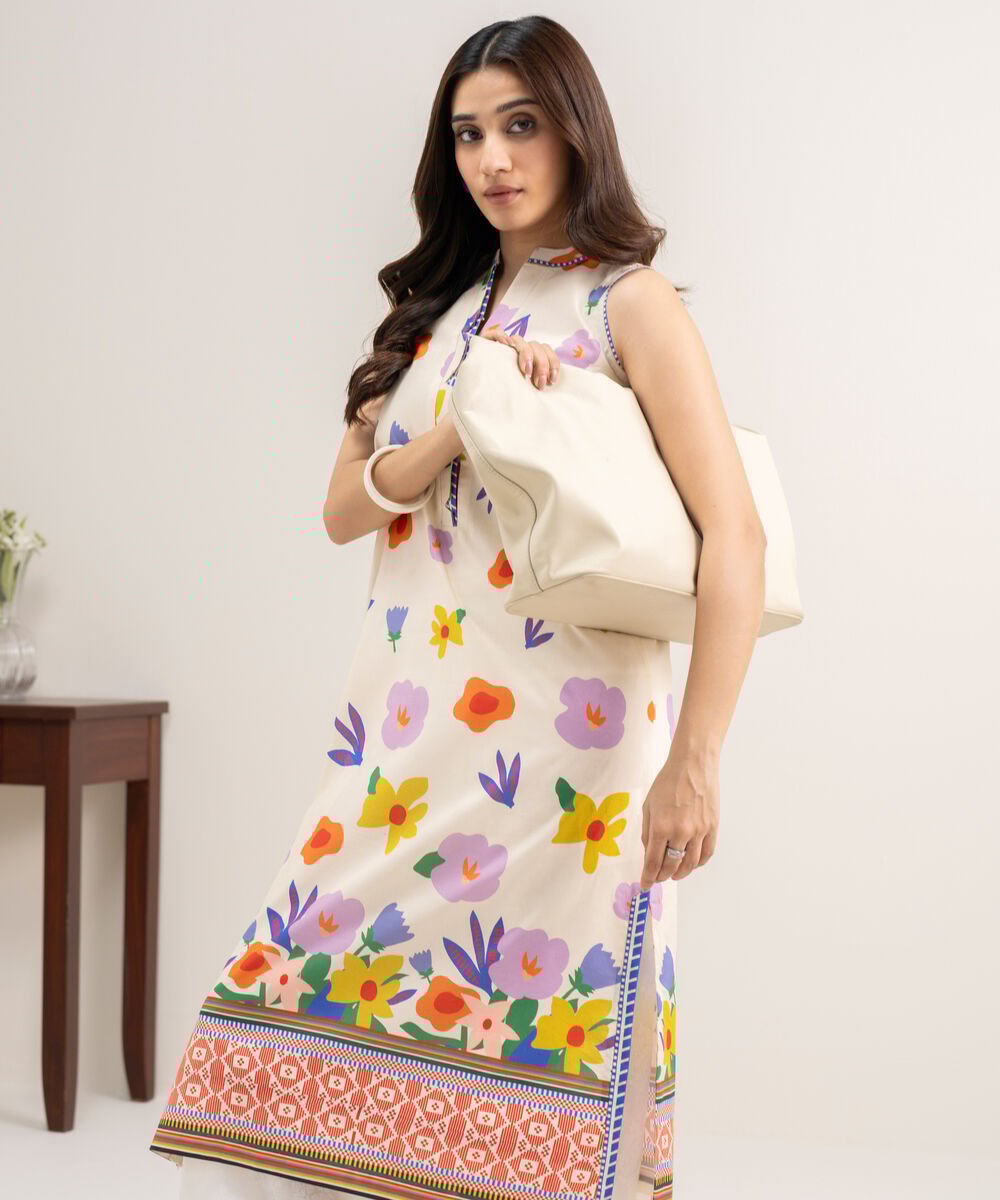 Women's Unstitched Lawn Printed Multi Shirt