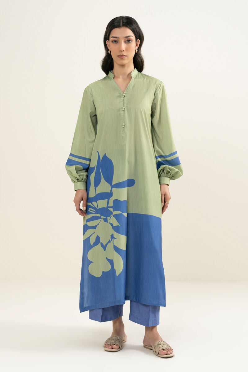 2 Piece - Printed Silk Suit