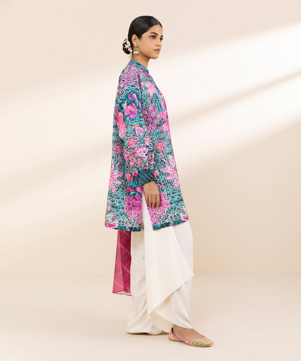 Women's Unstitched Lawn Printed Multi 2 Piece Suit