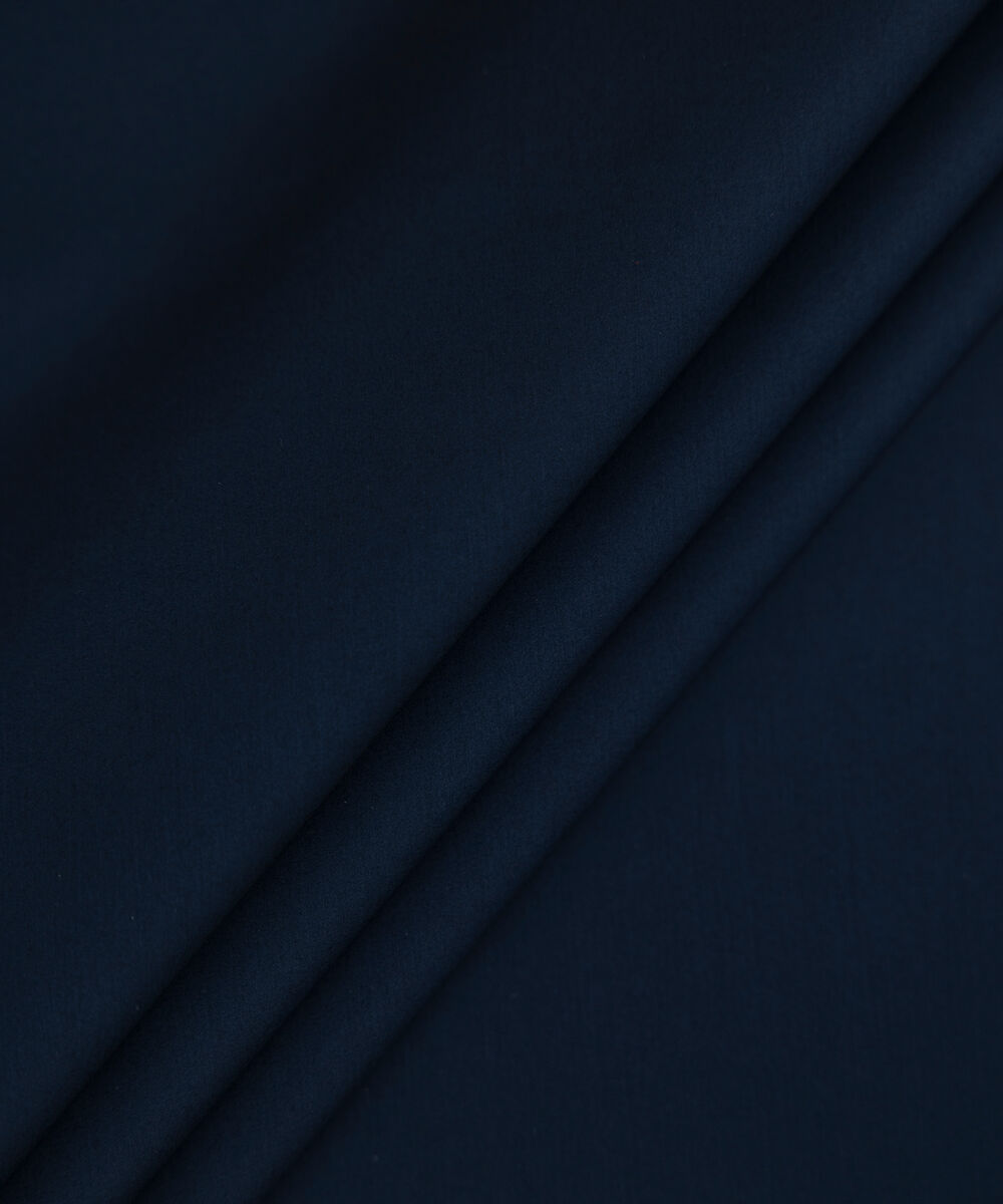 Men Unstitched Cotton Blue Full Suit Fabric