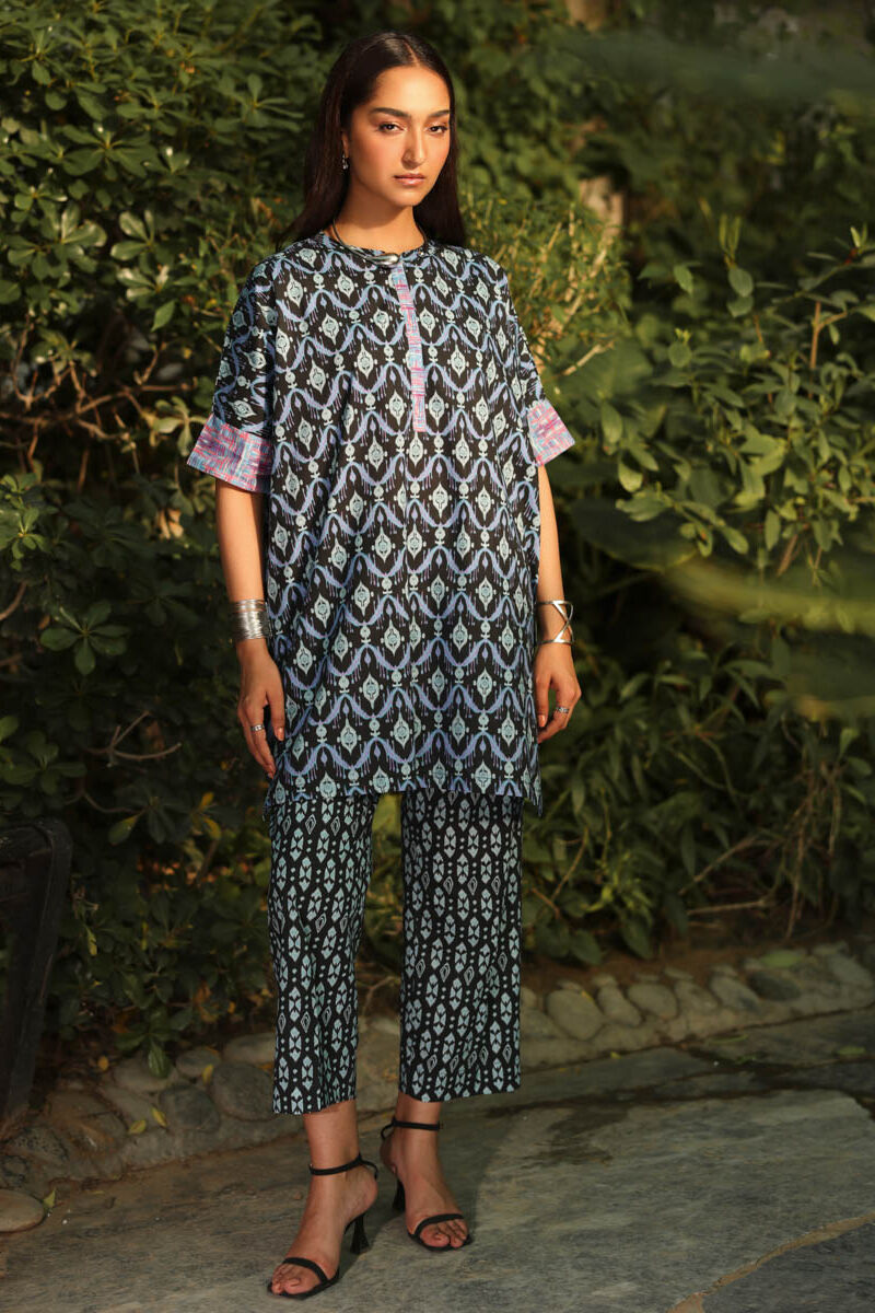 Printed Cambric Straight Pants