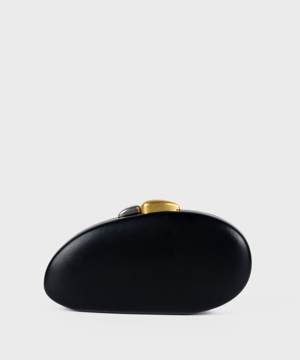 Women's Black Hard Clutch