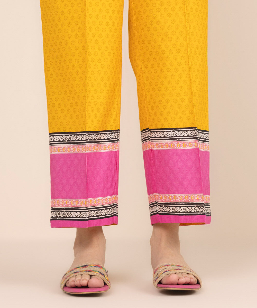 Women's RTW Cambric Multi Printed Straight Pants