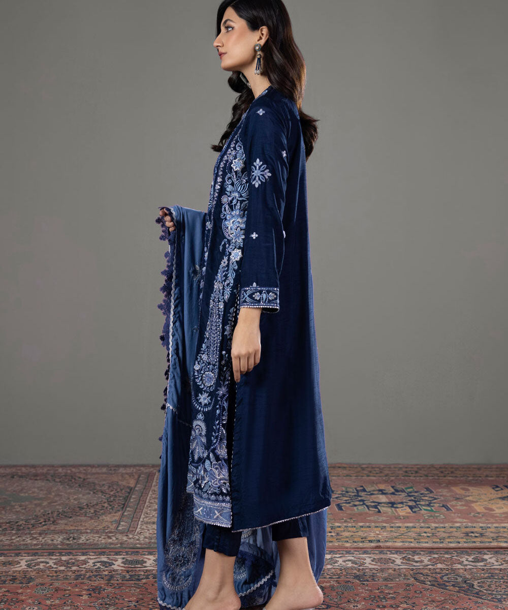 Womens Ready To Wear Blue Three Piece
