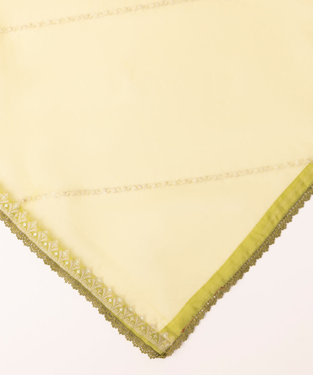 3PRDF25V339D Green Dupatta 3PRDF25V339D