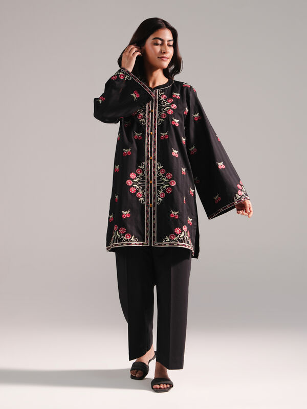 2 Piece - Embroidered Dobby Suit