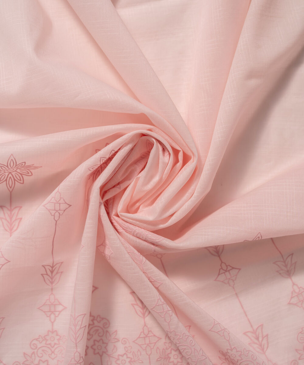 Textured Voile Printed Pink Dupatta