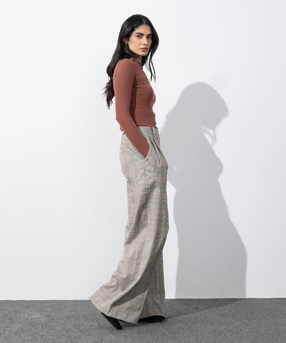 Women's Western Wear Rust Slash Neck Rib Top