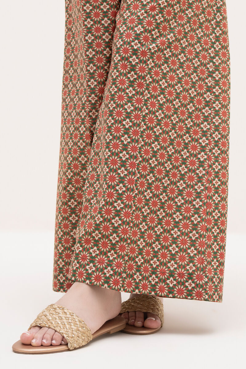 Printed Cambric Flared Pants