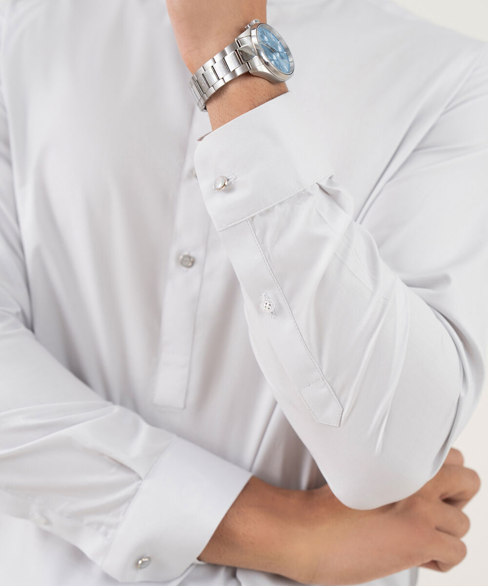 Men's 100% Cotton Plain Grey Kurta Shalwar