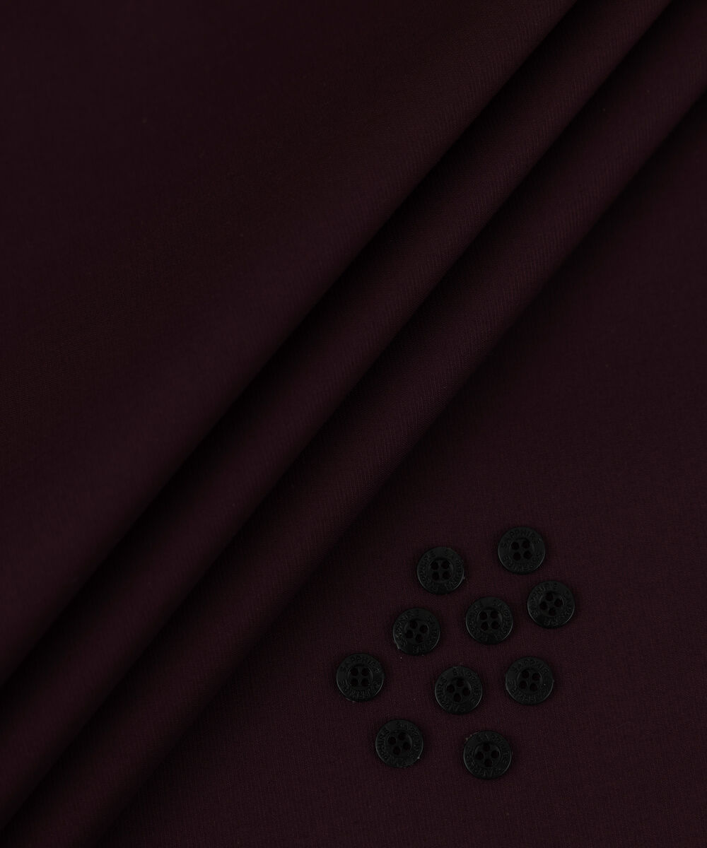 Men's Unstitched 2-Piece Premium Cotton Dobby Maroon Suit