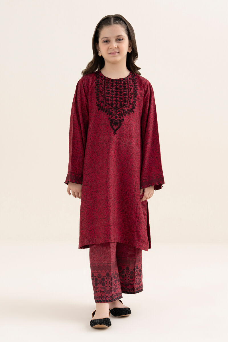 Embroidered Arabic Khaddar Suit
