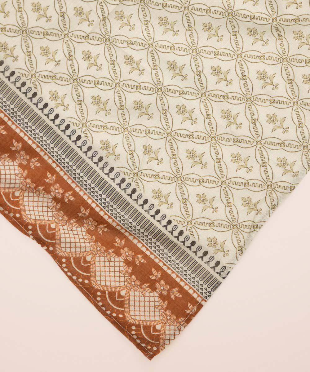 Textured Voile Multi Printed Dupatta