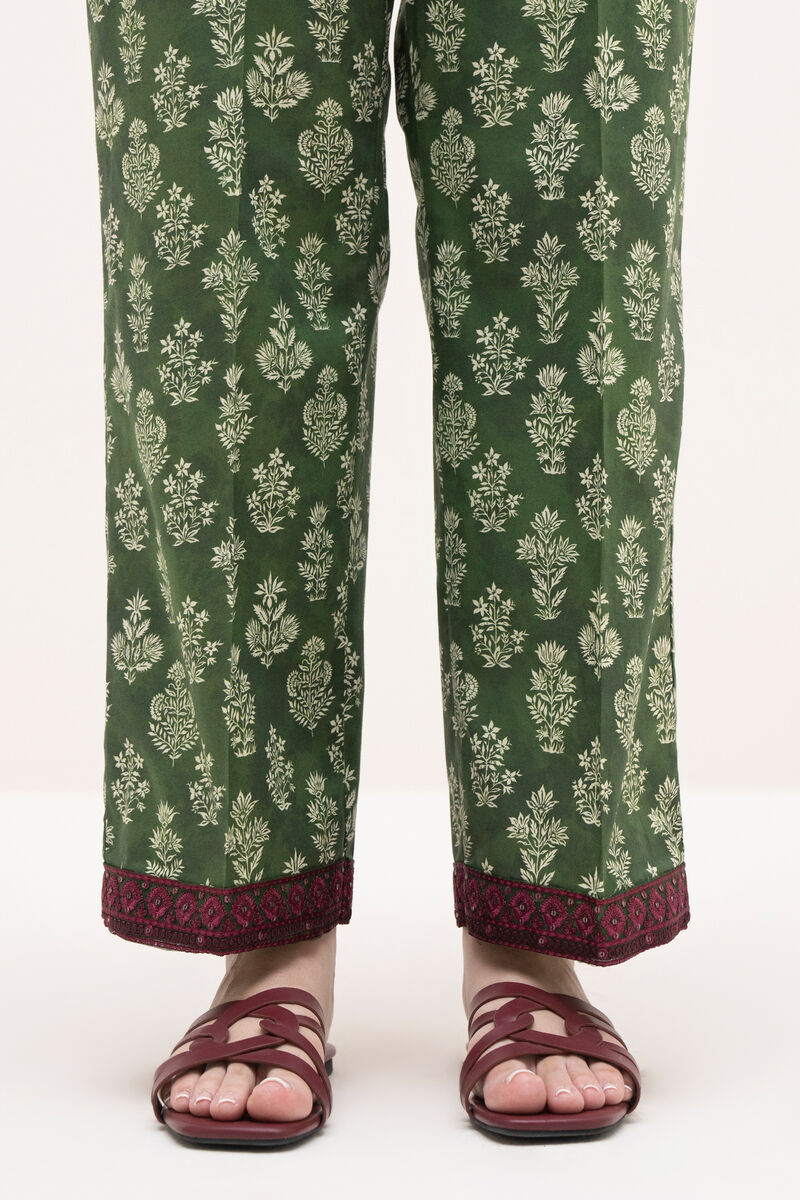 Embroidered Cambric Straight Pants