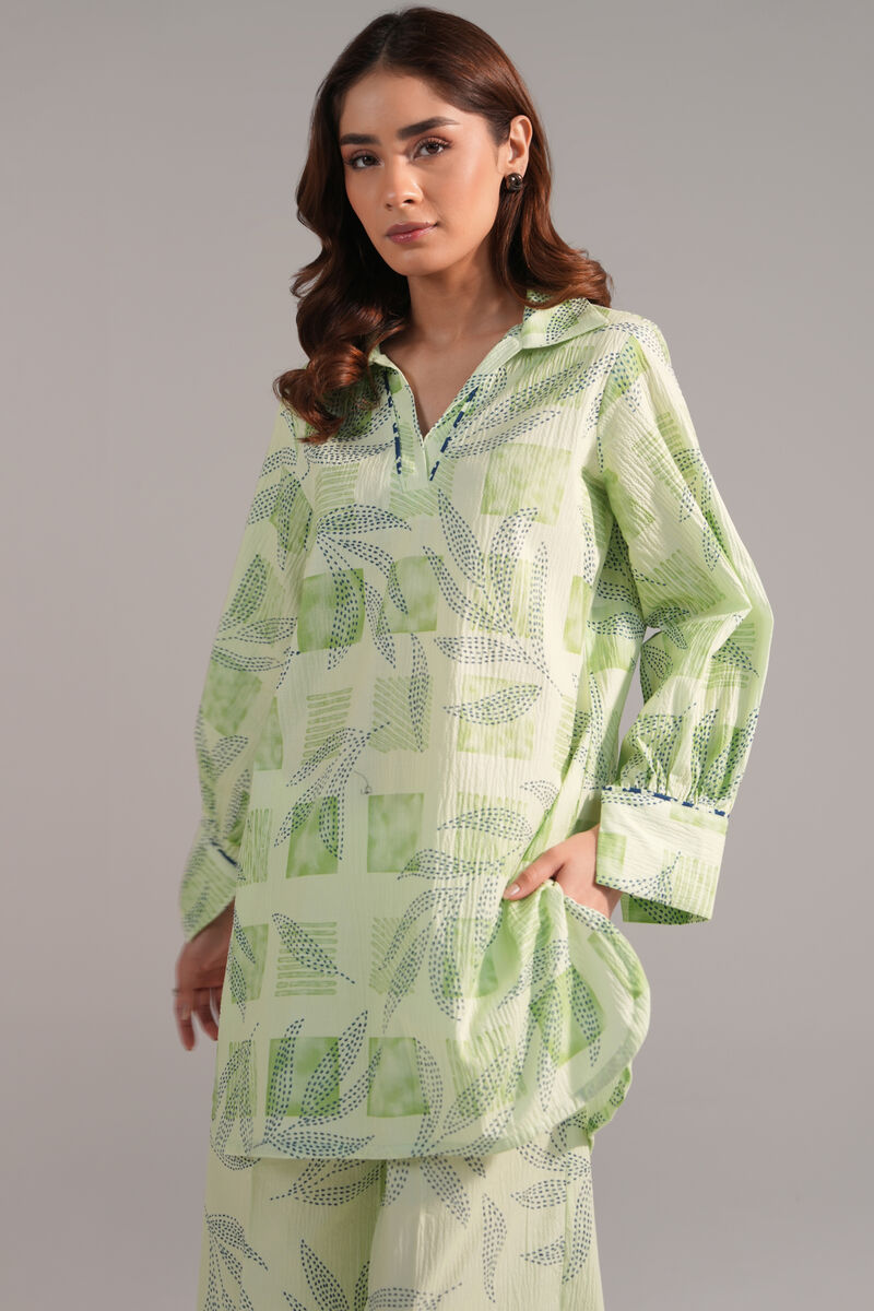 Printed Seersucker Shirt