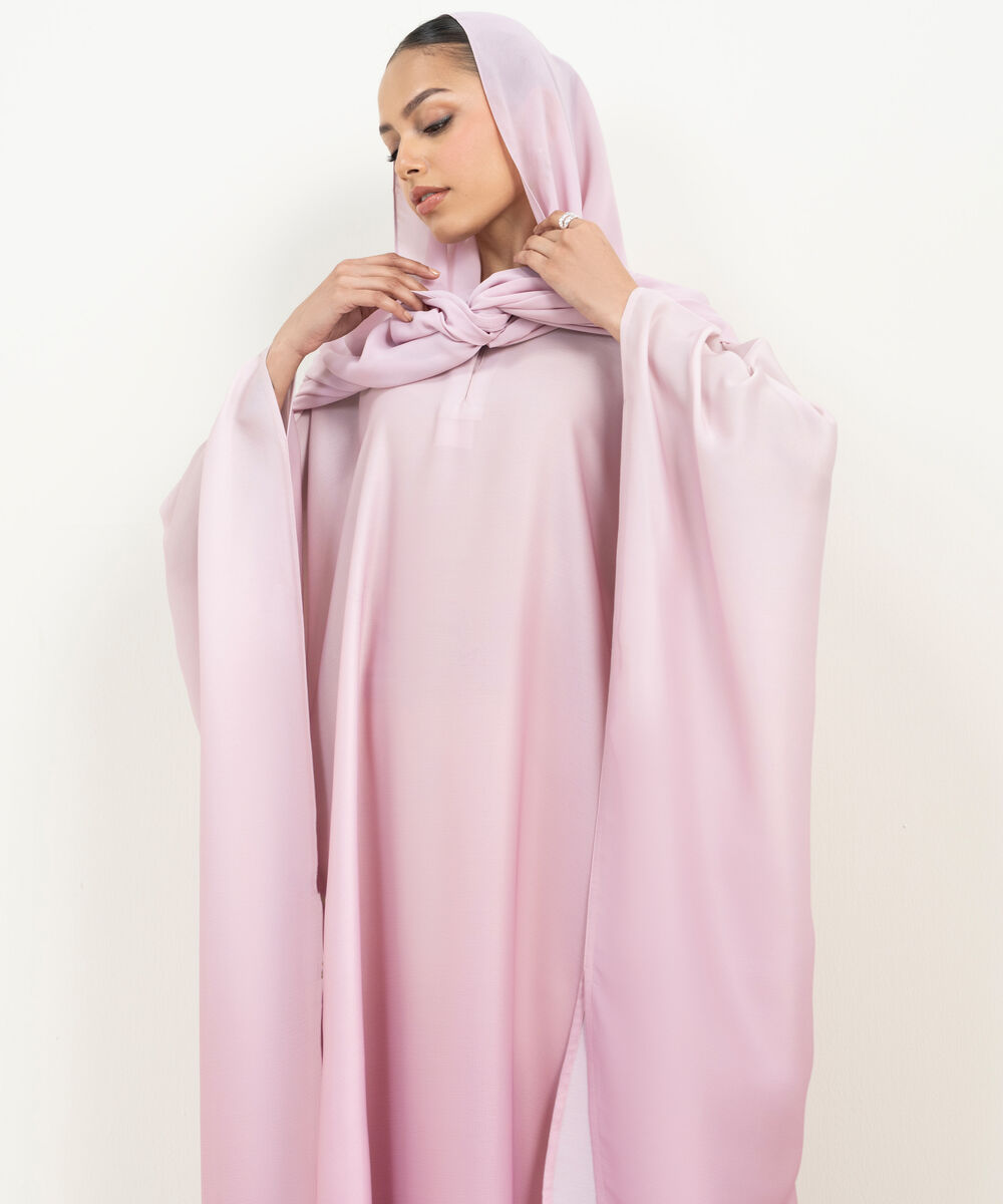 Women's Multi Gradient Kaftan Abaya Set