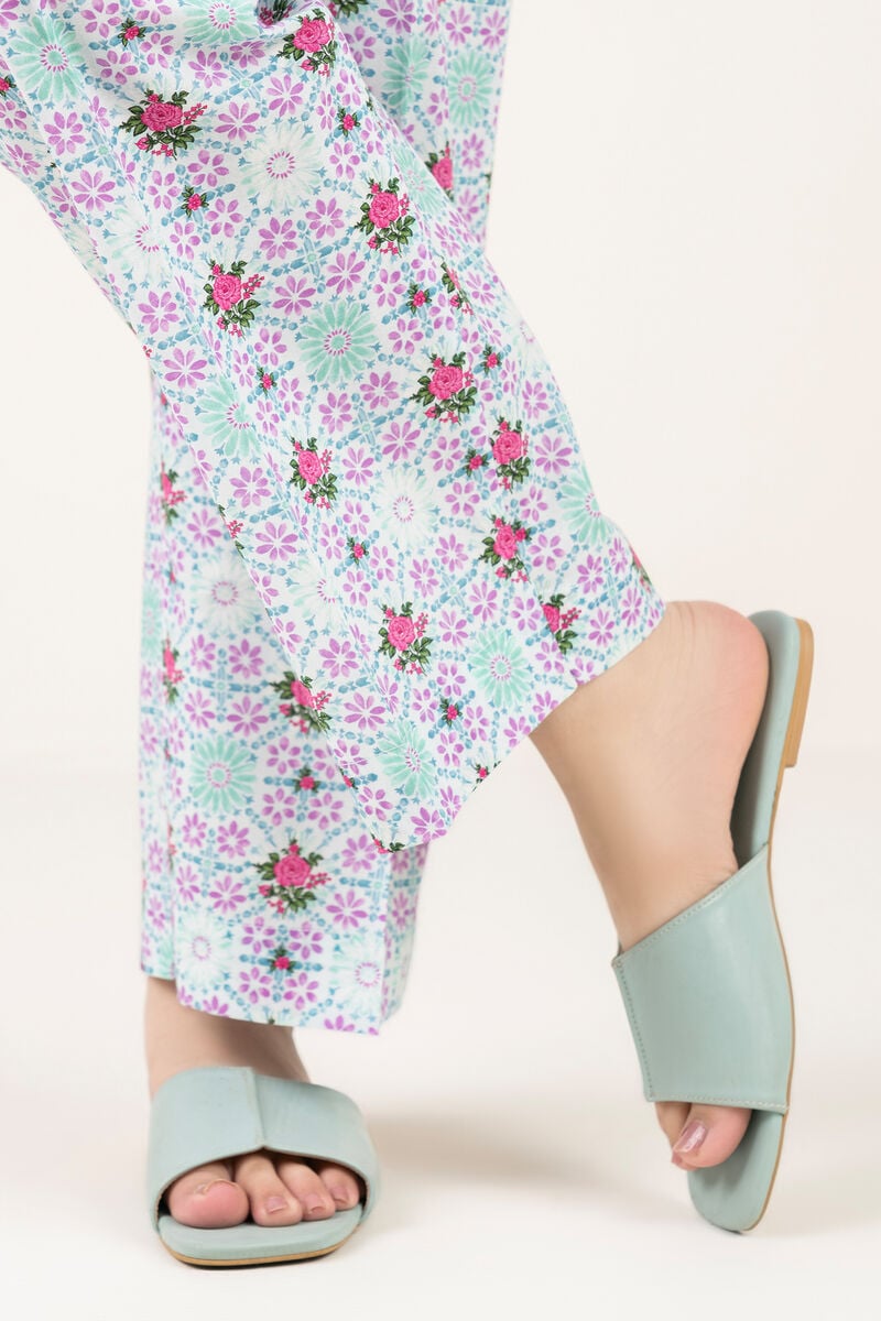 Printed Cambric Straight Pants